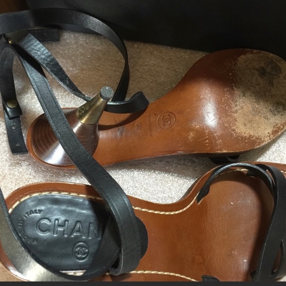 COPY - Authentic Chanel Ankle Strap Sandals Sz 38/8 - Picture 6 of 9